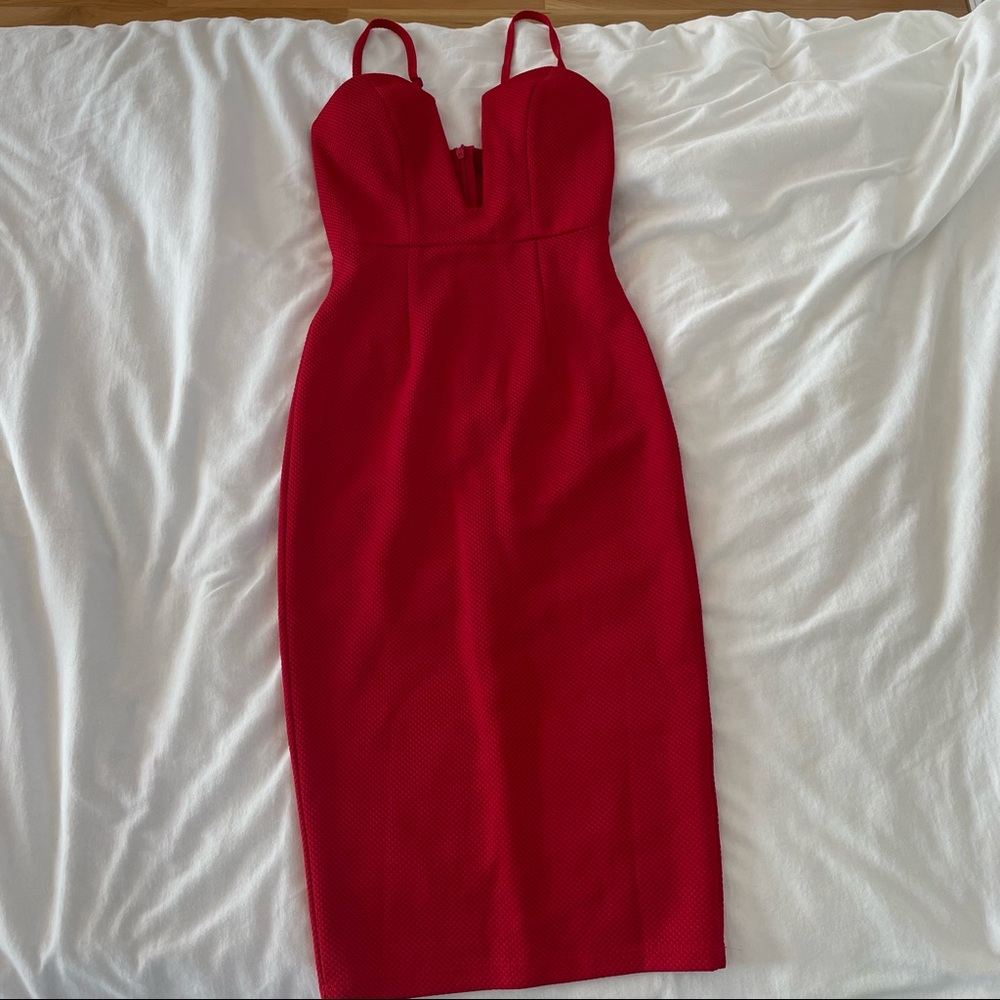 Red Midi dress